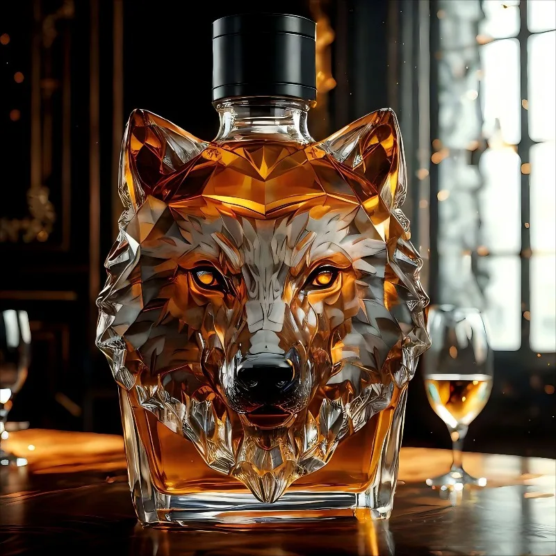 Wine Beer And Spirits - High Borosilicate Glass Wolf Head Liquor