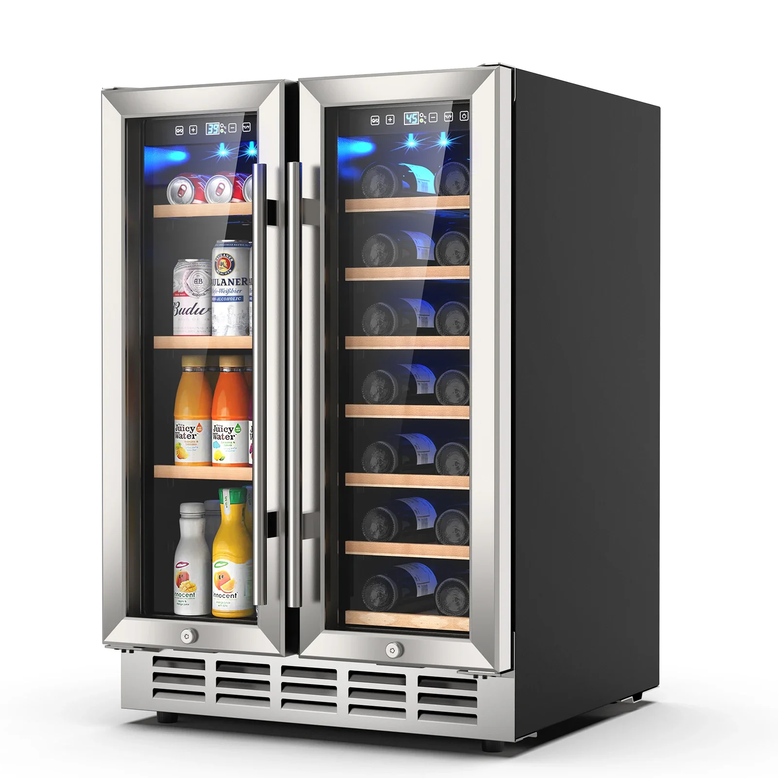 Wine Beer Fridge Under Counter - SAT Wine and Beverage Refrigerator 24