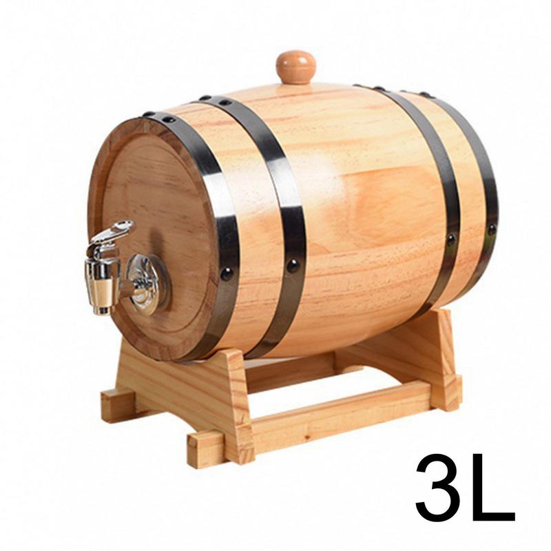 Wine Beer Rum - 1L/1.5L/3L Wooden Wine Barrel Oak Beer