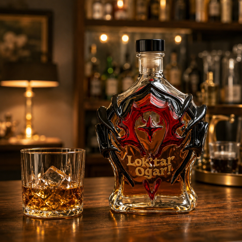 Wine Beer And Spirits - WoW Horde Lok'tar Ogar Embossed Glass