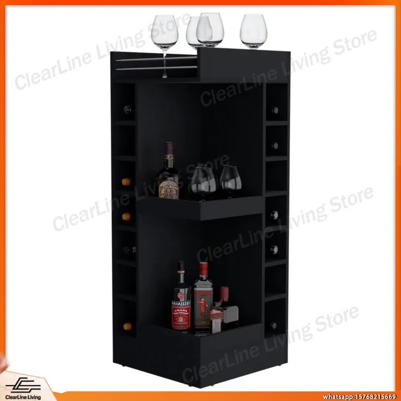 Black Corner Bar Cabinet with  - đánh giá và giá Wine Beer Rum