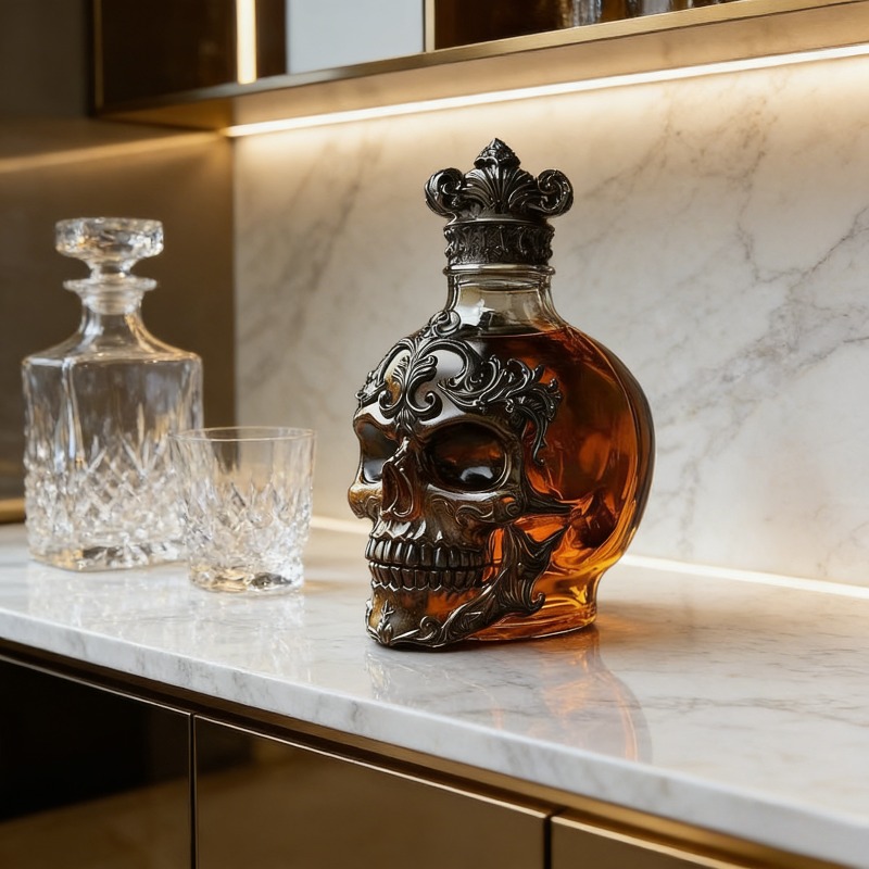Gothic Skull Shaped Whiskey De - đánh giá và giá Wine Beer And Spirits