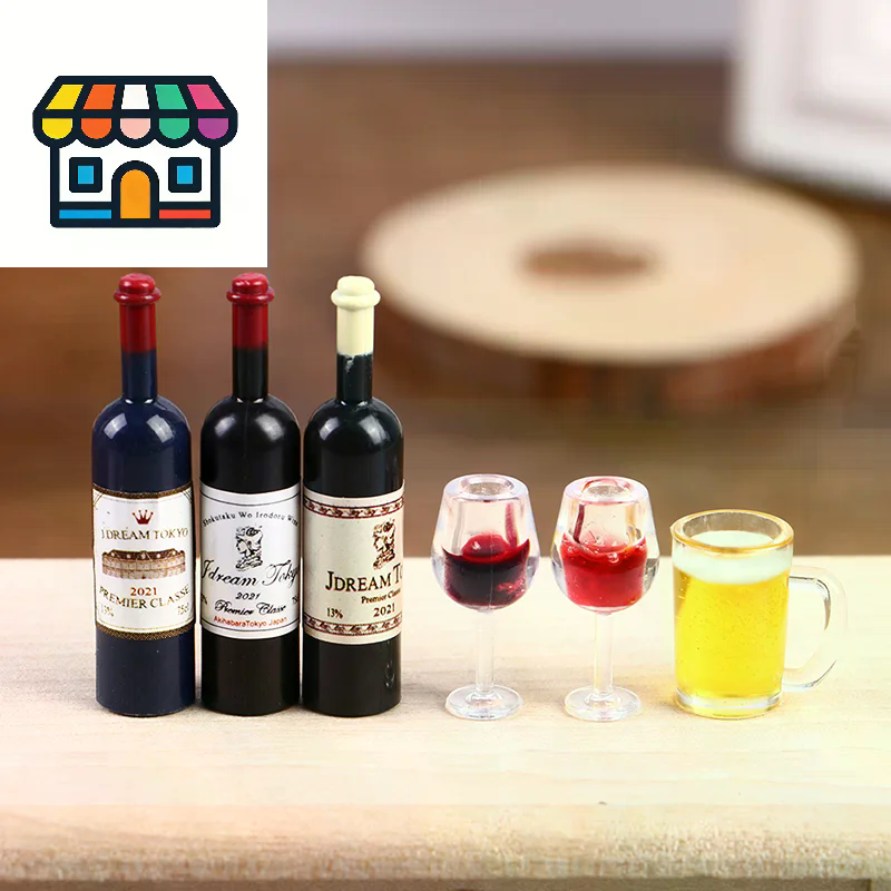 5Pcs 1:12 Dollhouse Miniature  - đánh giá và giá Wine Beer Europe