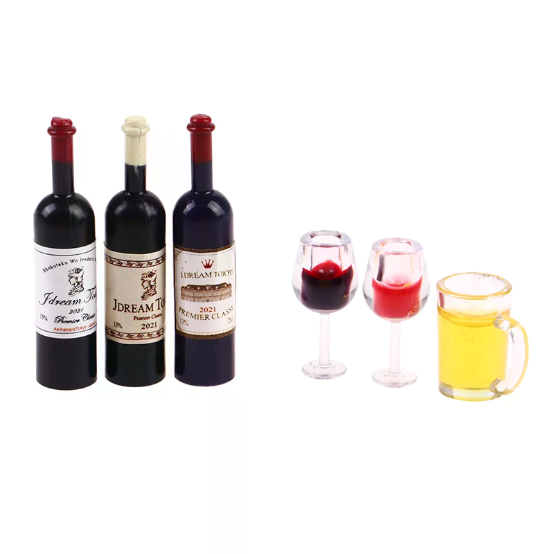 5Pcs 1:12 Dollhouse Miniature  - đánh giá và giá Wine Beer Europe