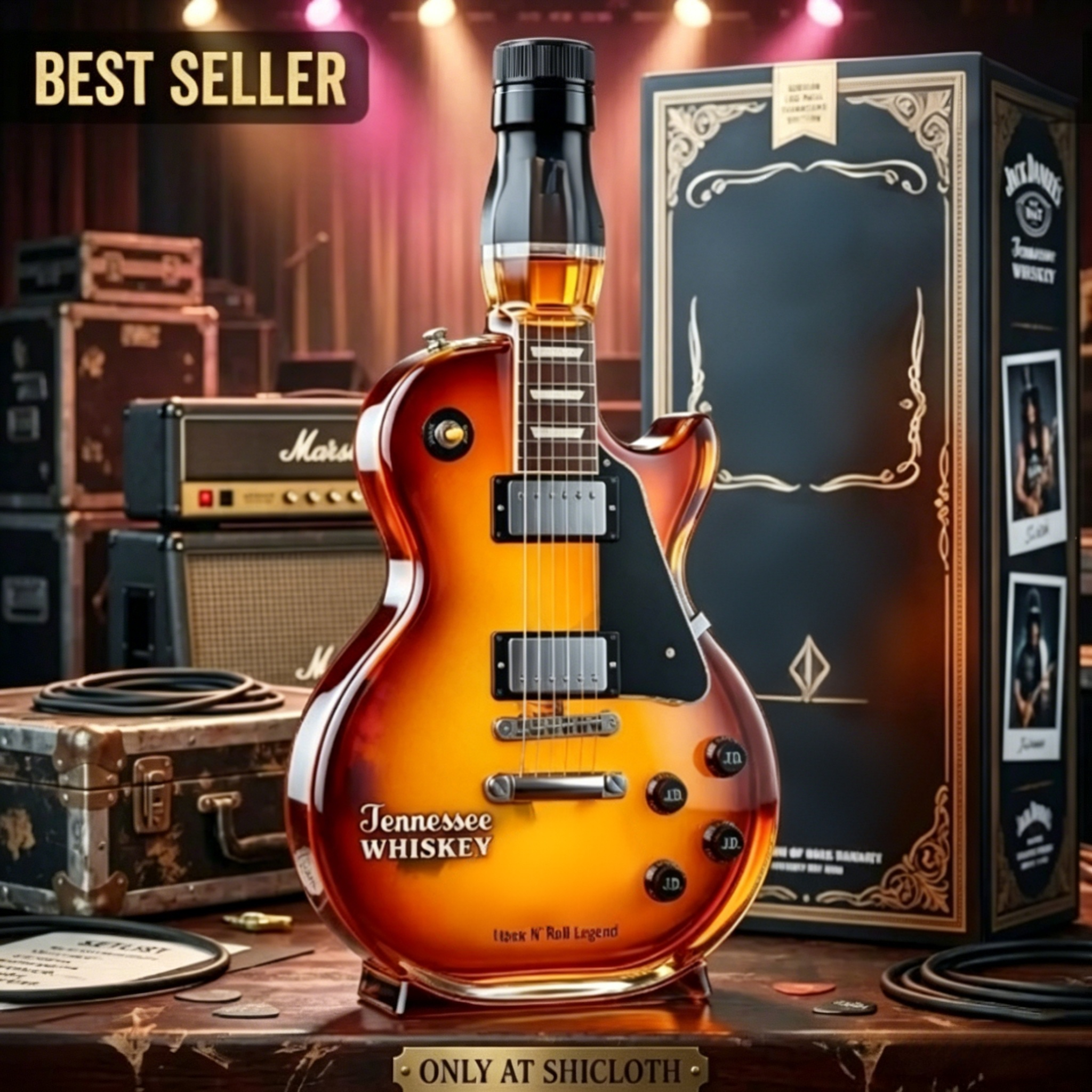 Guitar Shaped Glass Decanter R - đánh giá và giá Wine Beer And Spirits
