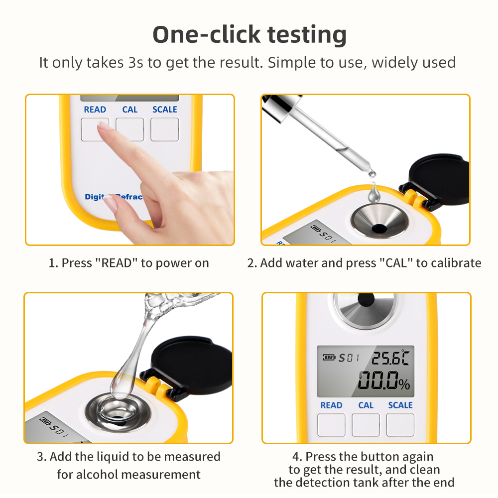 Digital Alcohol Refractometer  - đánh giá và giá Wine Beer Spirit