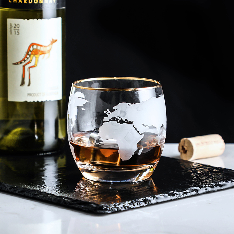 World Map Whisky Wine Glass  V - đánh giá và giá Wine Beer World