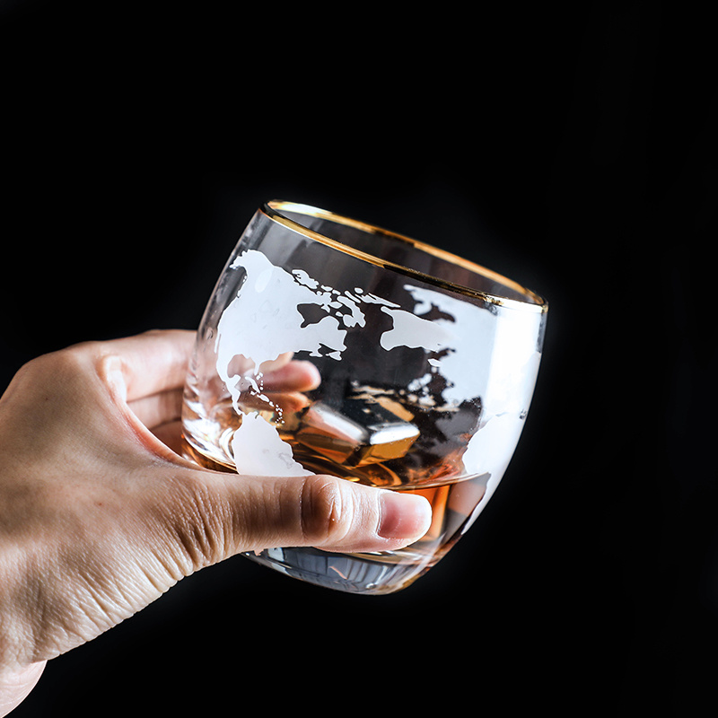 World Map Whisky Wine Glass  V - đánh giá và giá Wine Beer World