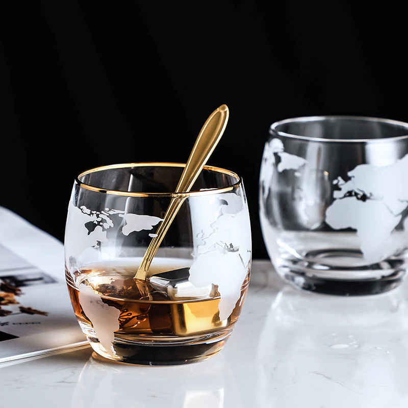 World Map Whisky Wine Glass  V - đánh giá và giá Wine Beer World