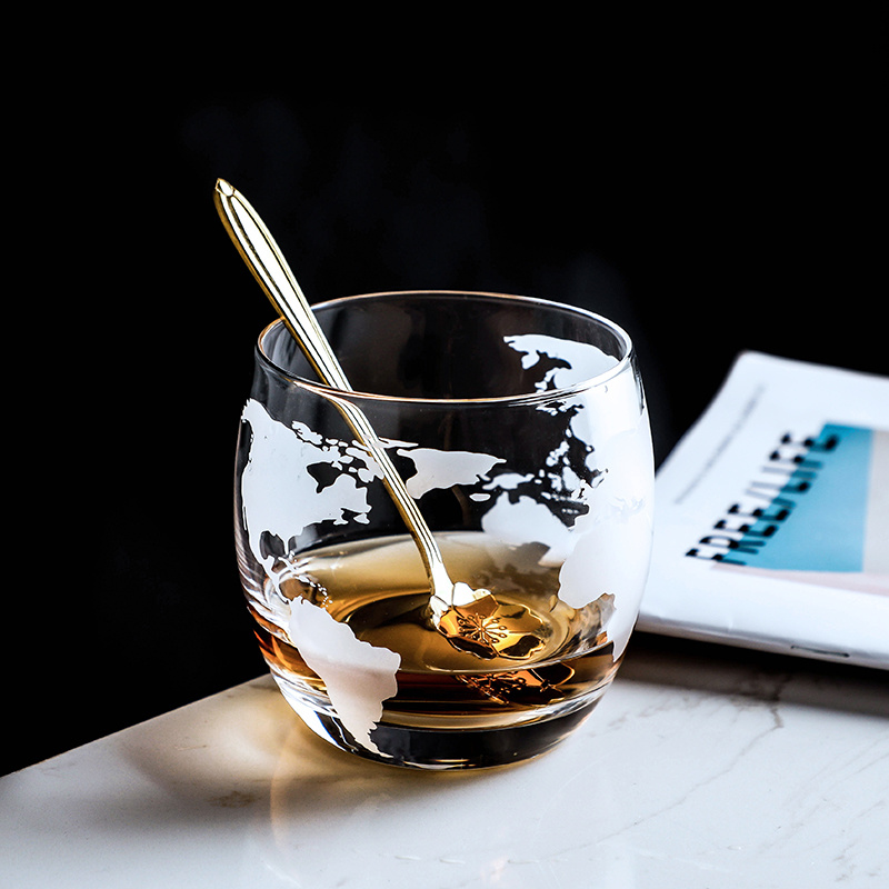 World Map Whisky Wine Glass  V - đánh giá và giá Wine Beer World
