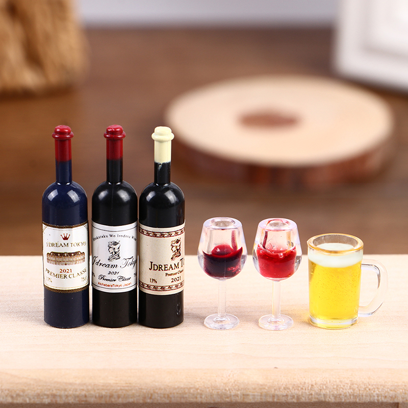 5Pcs 1:12 Dollhouse Miniature  - đánh giá và giá Wine Beer Europe
