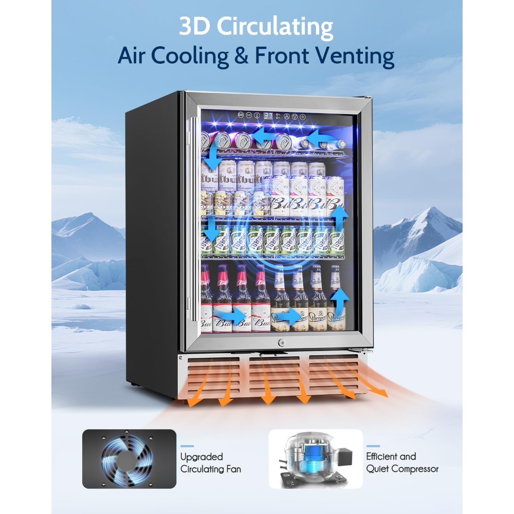 24 Inch Beverage Refrigerator, - đánh giá và giá Wine Beer Fridge Under Counter