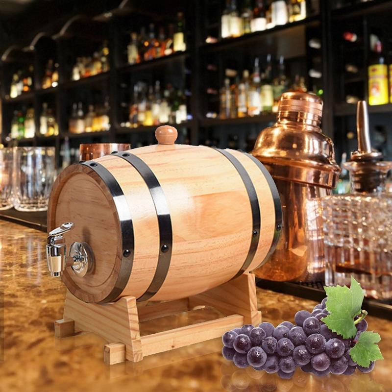 1L/1.5L/3L Wooden Wine Barrel  - đánh giá và giá Wine Beer Rum