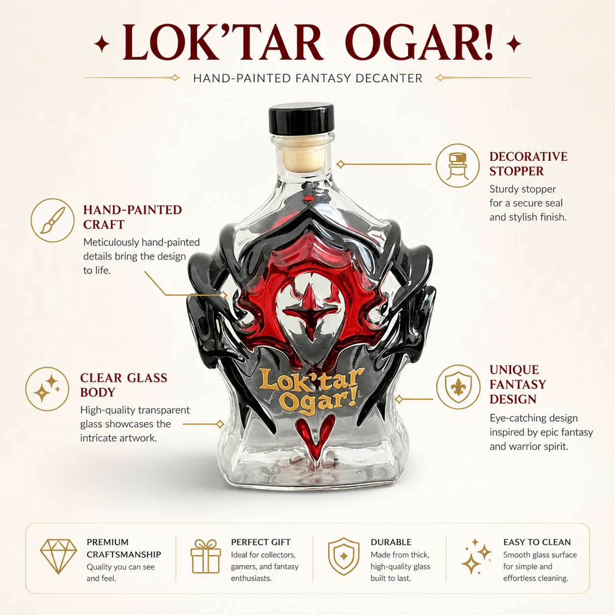 WoW Horde Lok'tar Ogar  Emboss - đánh giá và giá Wine Beer And Spirits