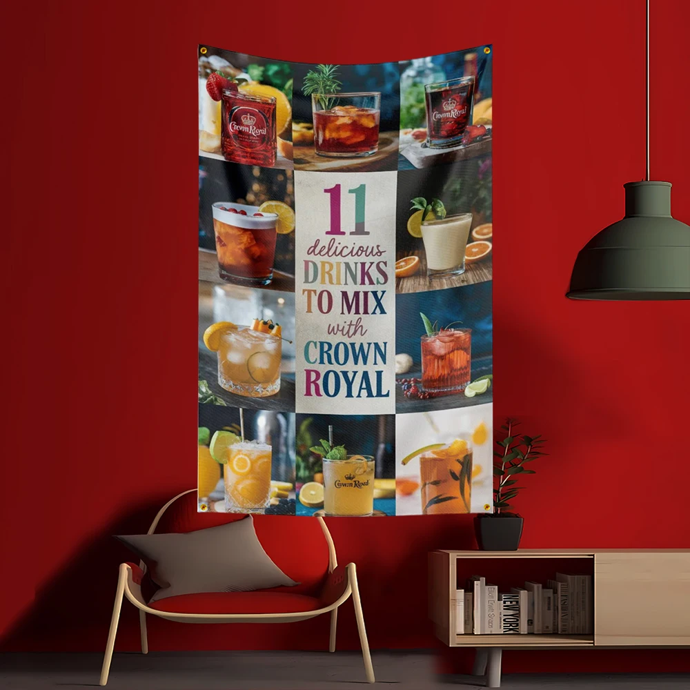 90X150CM Whisky c-Crown Royals - đánh giá và giá Wine Beer Rum