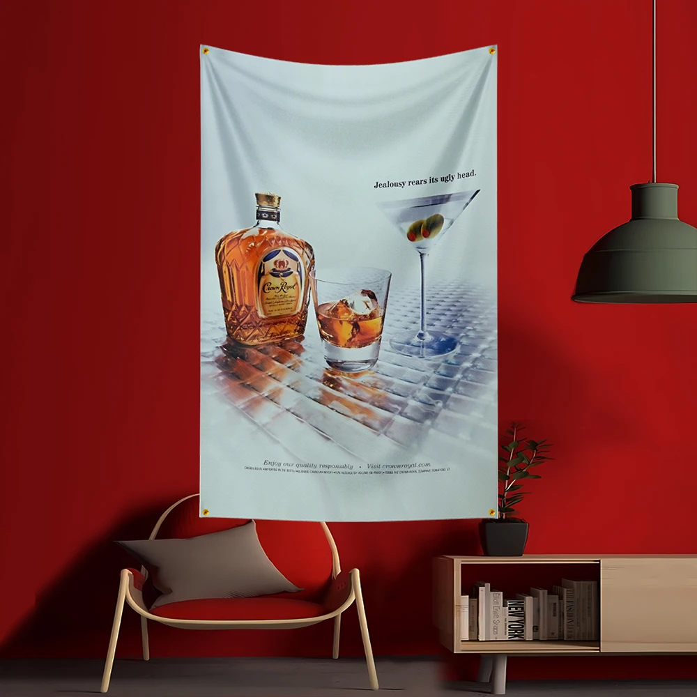 90X150CM Whisky c-Crown Royals - đánh giá và giá Wine Beer Rum