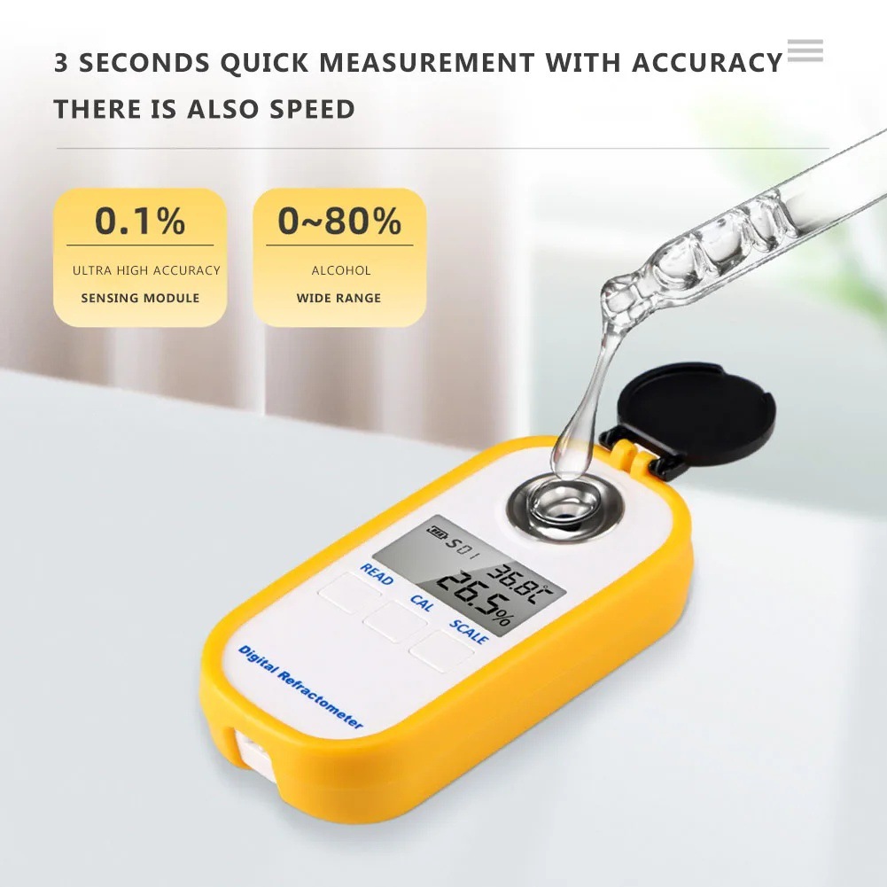 Digital Alcohol Refractometer  - đánh giá và giá Wine Beer Spirit